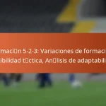 Formación 5-2-3: Variaciones de formación, Flexibilidad táctica, Análisis de adaptabilidad